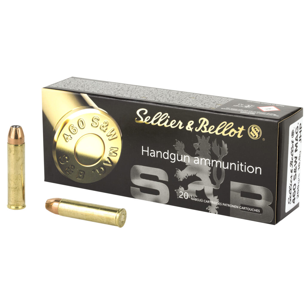 Sellier & Bellot 460 S&W Magnum Ammo 255 grain JHP Case of 240 Rounds Bulk SB460B