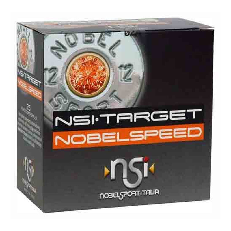 Nobel Sport Italia Target Speed 12 GA Ammo 2-3/4″ 1-1/8 oz #7-1/2 Shot Case of 250 Rounds / Shells Bulk ANS12FSC75