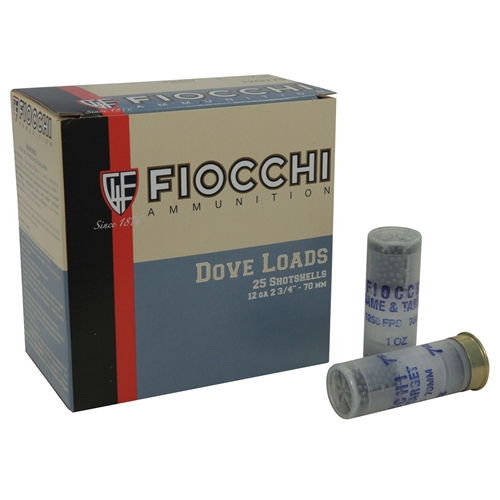 Fiocchi Game & Target 12 GA Ammo 2-3/4″ 1 oz #8 Lead Shot Case of 250 Rounds 12GT8