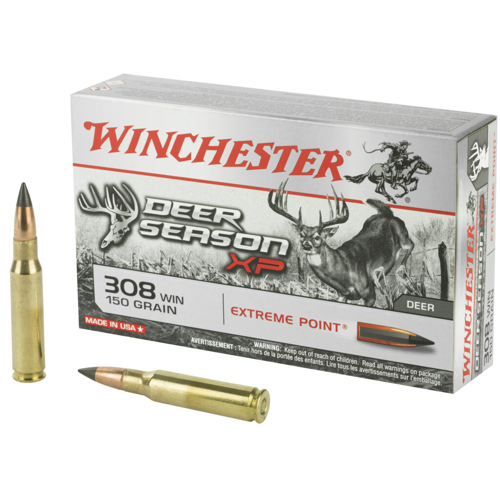 Winchester Deer Season XP 308 Winchester Ammo 150 grain Extreme Point Tipped Case of 200 Rounds Bulk X308DS