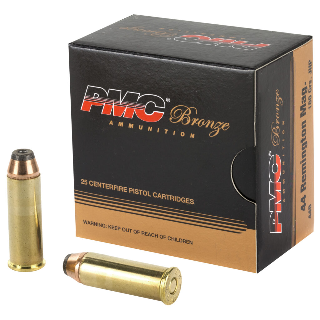 PMC Bronze 44 Magnum Ammo 180 grain JHP Box of 25 Rounds 44B