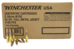 Winchester USA 5.56×45 (5.56 NATO) Ammo 55 grain M193 FMJ Case of 1000 Rounds Bulk WM1931000 - View 2