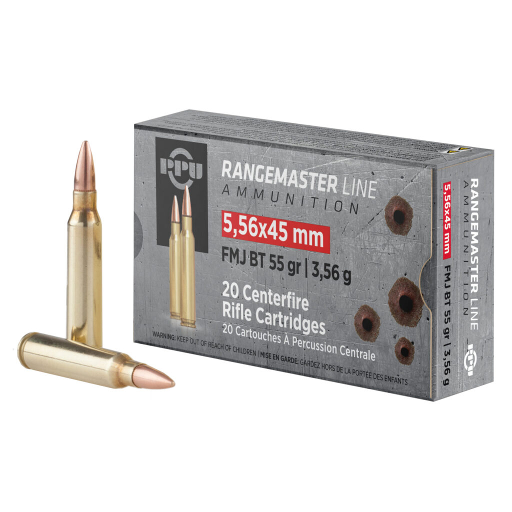 Prvi Partizan PPU Rangemaster Line 5.56×45 Ammo 55 grain M193 FMJ Case of 1000 Rounds Bulk PPRM5561