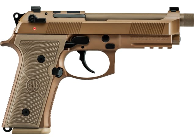 Beretta M9A4 Full Size 9mm FDE – Threaded Barrel, Optics-Ready, Tactical Rail