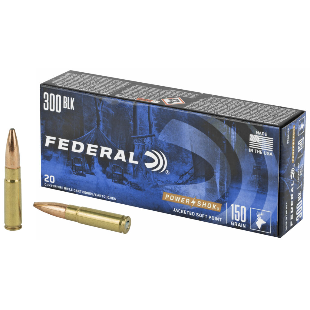 Federal Power-Shok 300 Blackout Ammo 150 grain Soft Point Case of 200 Rounds Bulk 300BLKB