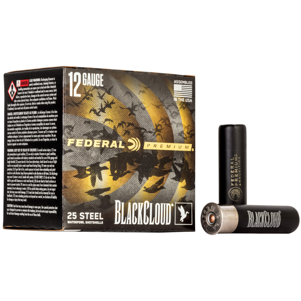 Federal Black Cloud 12 GA Ammo 3-1/2″ 1-1/2 oz #2 Steel Shot Case of 250 Rounds / Shells Bulk PWBX1342