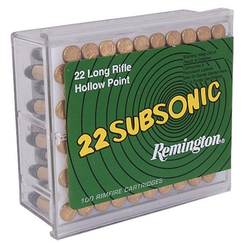 Remington Subsonic 22 LR Ammo 38 grain Hollow Point Case of 5000 Rounds SUB22HP1