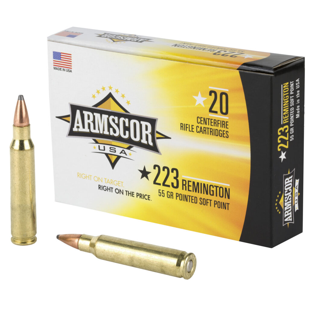 Armscor USA 223 Remington Ammo 55 grain PSP Case of 1000 Rounds AC223-2N