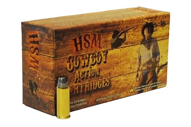 HSM Cowboy Action 45 Colt Ammo 250 grain Lead RNFP Case of 500 Rounds Bulk 45C-1-N-C