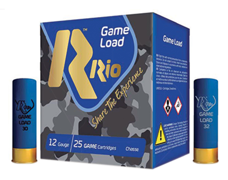 Rio Game Load 12 GA Ammo 2-3/4″ 1-1/8 oz #6 Lead Shot Case of 250 Rounds SG326