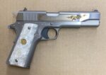 Used Colt Government 1911 38 Super Bright Stainless Steel Engraved O2091 - View 4