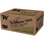 Winchester Lake City 5.56 NATO Ammo 62 grain M855 Green Tip FMJ Box of 500 Rounds WM855500 - View 1