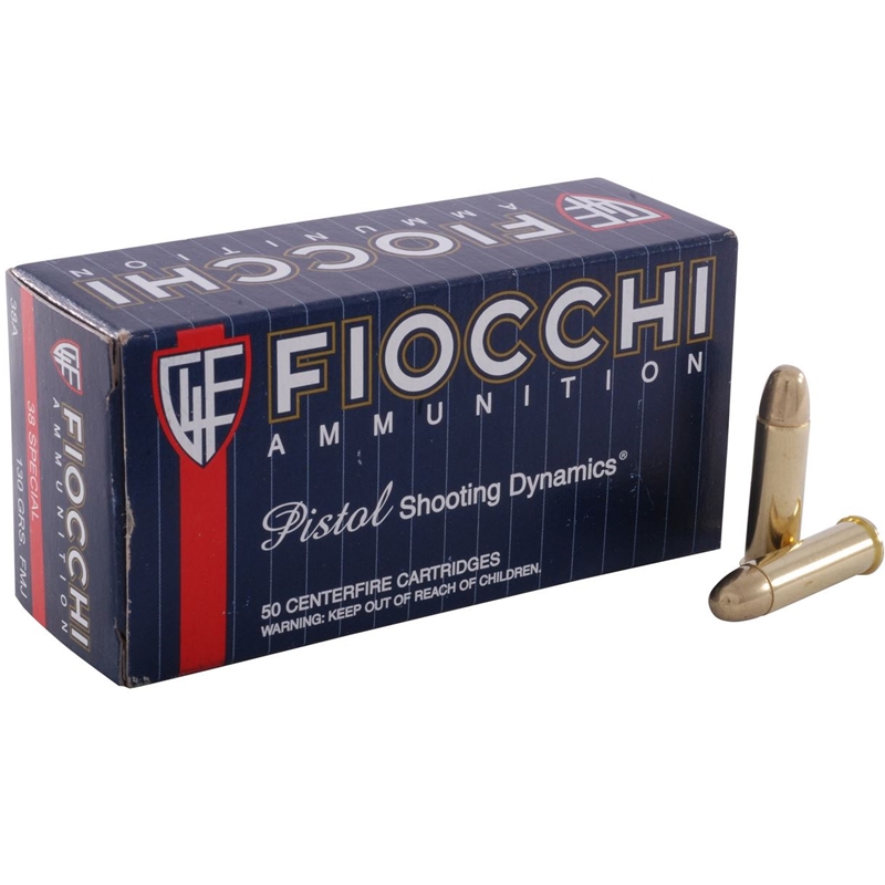 Fiocchi Shooting Dynamics 38 Special Ammo 130 grain FMJ Case of 1000 Rounds Bulk 38A