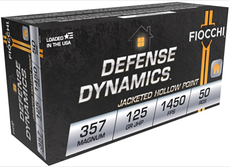 Fiocchi Defense Dynamics 357 Magnum Ammo 125 grain JHP Case of 1000 Rounds 357D