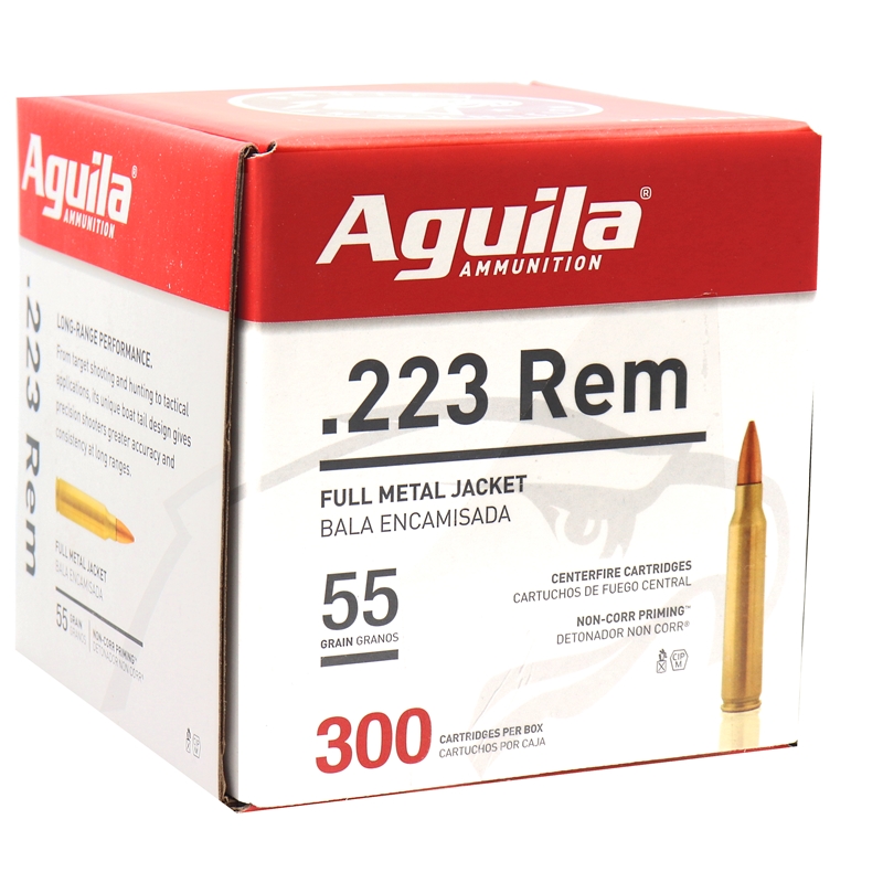 Aguila 223 Remington Ammo 55 grain FMJ Case of 1200 Rounds 1E223108
