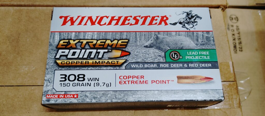 Winchester Copper Impact 308 Winchester Ammo 150 grain Lead Free Tipped Case of 200 Rounds Bulk X308XPLF