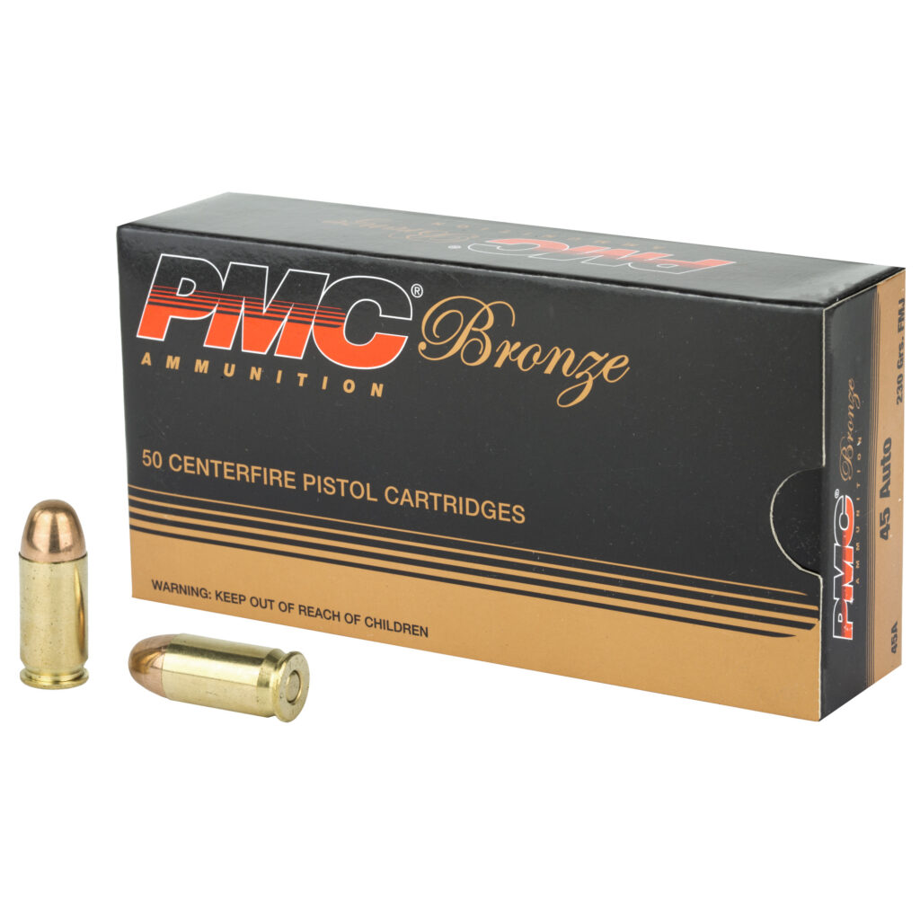 PMC Bronze 45 Auto / ACP Ammo 230 grain FMJ 500 Rounds (10-50 rd boxes) 45A