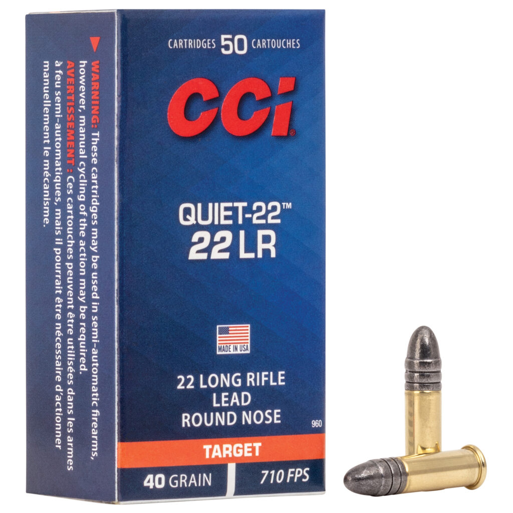 CCI Quiet 22 LR Ammo 40 grain Lead Round Nose Case of 5000 Rounds 0960