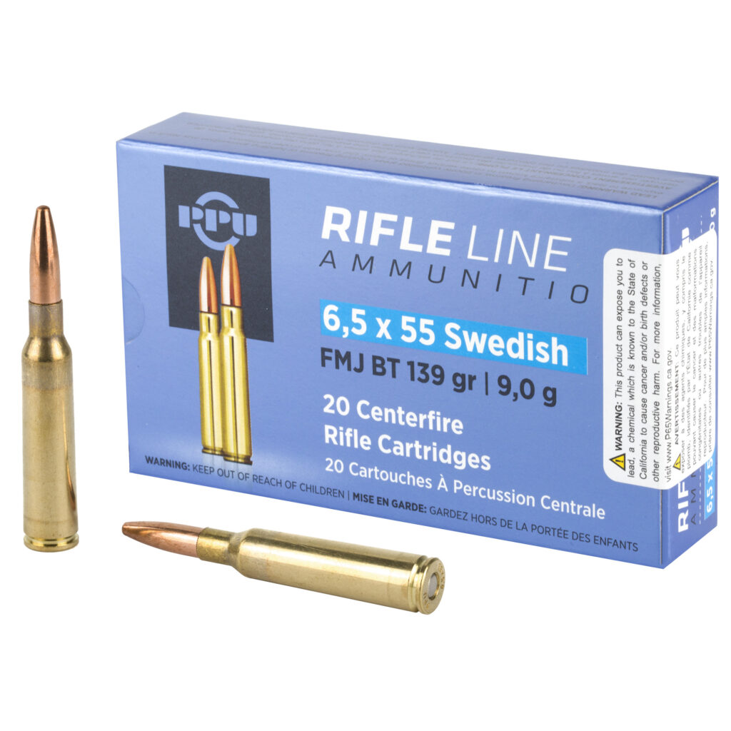 Prvi Partizan PPU Rifle Line 6.5×55 Swedish Ammo 139 grain FMJ Case of 200 Rounds Bulk PP6SWF
