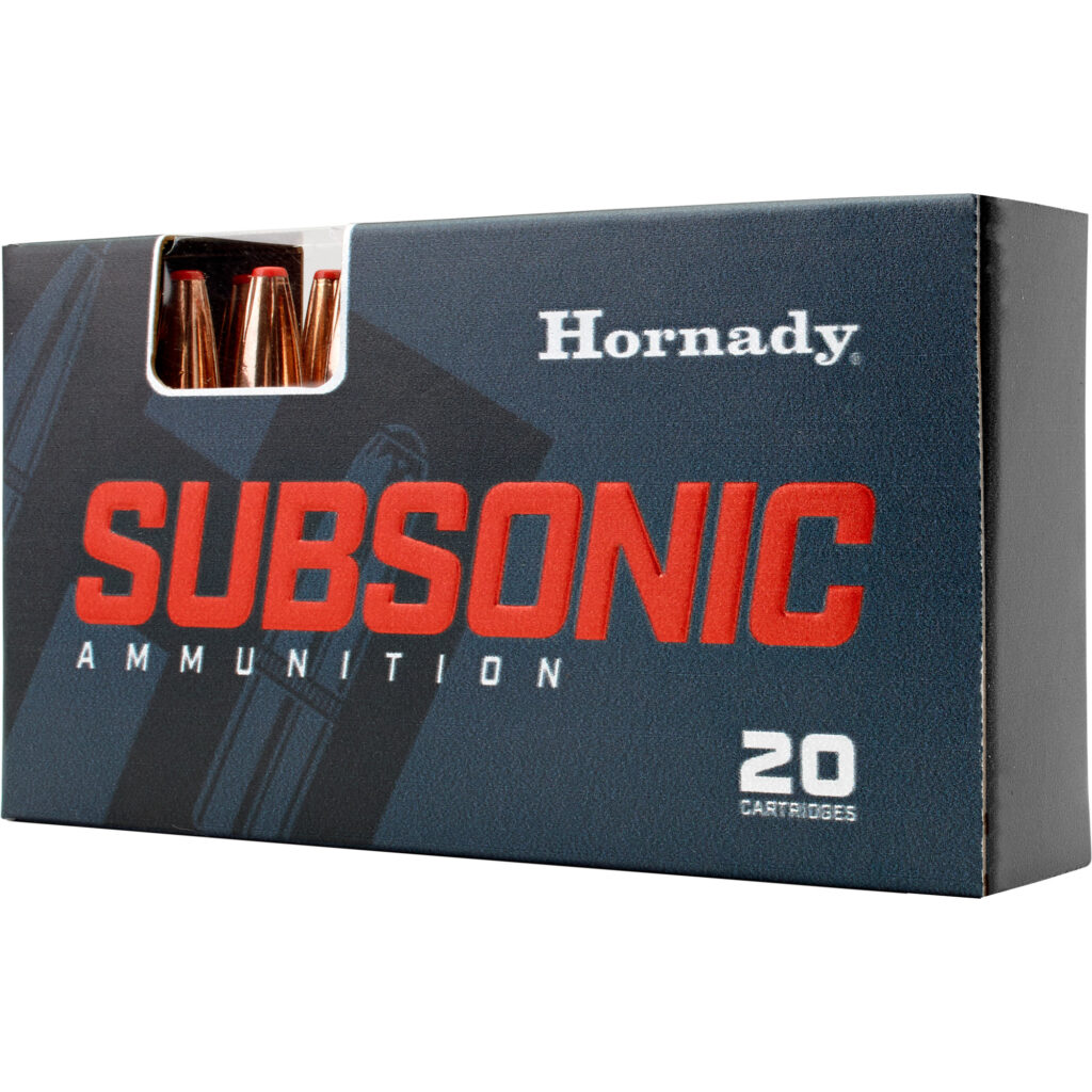 Hornady Subsonic 450 Bushmaster Ammo 395 grain SUB-X Tipped Box of 20 Rounds 82247