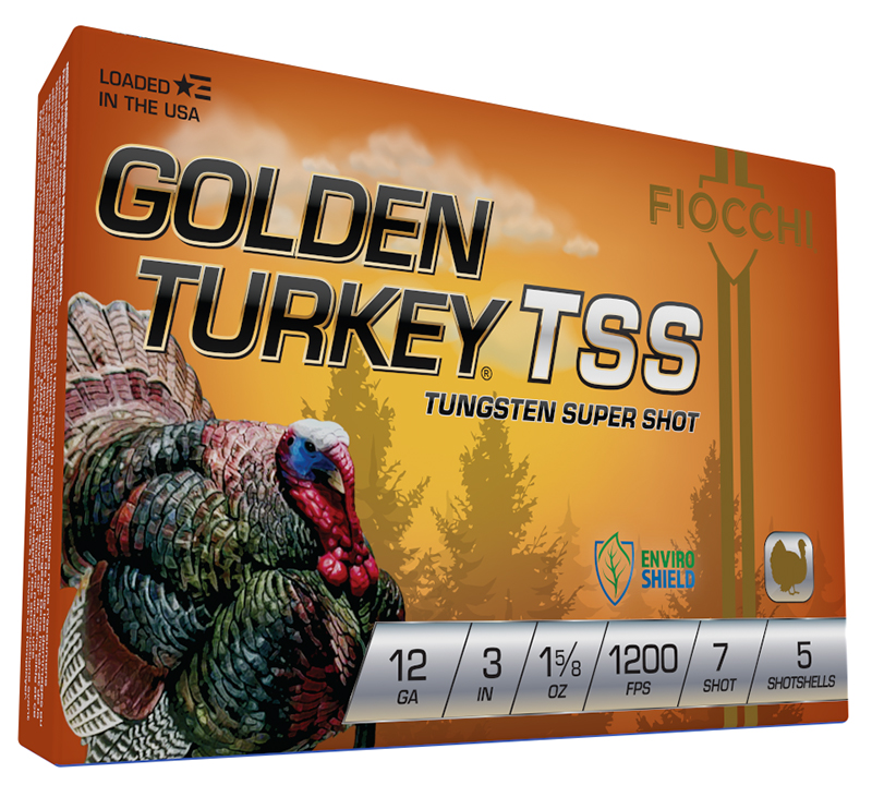 Fiocchi Golden Turkey 12 GA Ammo 3″ 1-5/8 oz #7 TSS 1200 FPS Case of 50 Rounds 123TSS7 – Free Shipping