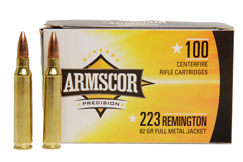 Armscor Precision 223 Remington Ammo 62 grain FMJ Case of 1200 Rounds Bulk 50448