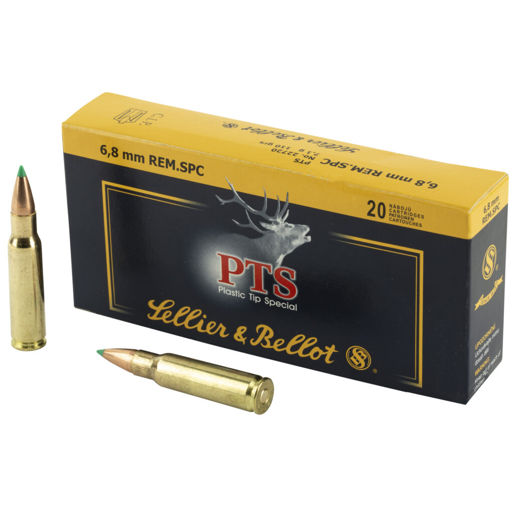 Sellier & Bellot 6.8 SPC Ammo 110 grain PTS Tipped Box of 20 Rounds SB68B