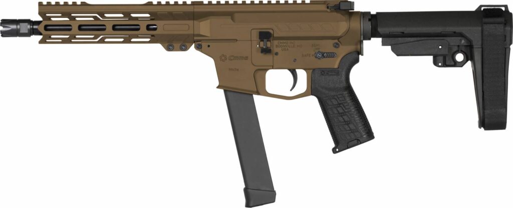 CMMG Banshee MKGS 9MM 8″ 33RD Ripbrace Midnight Bronze G99A5163MB