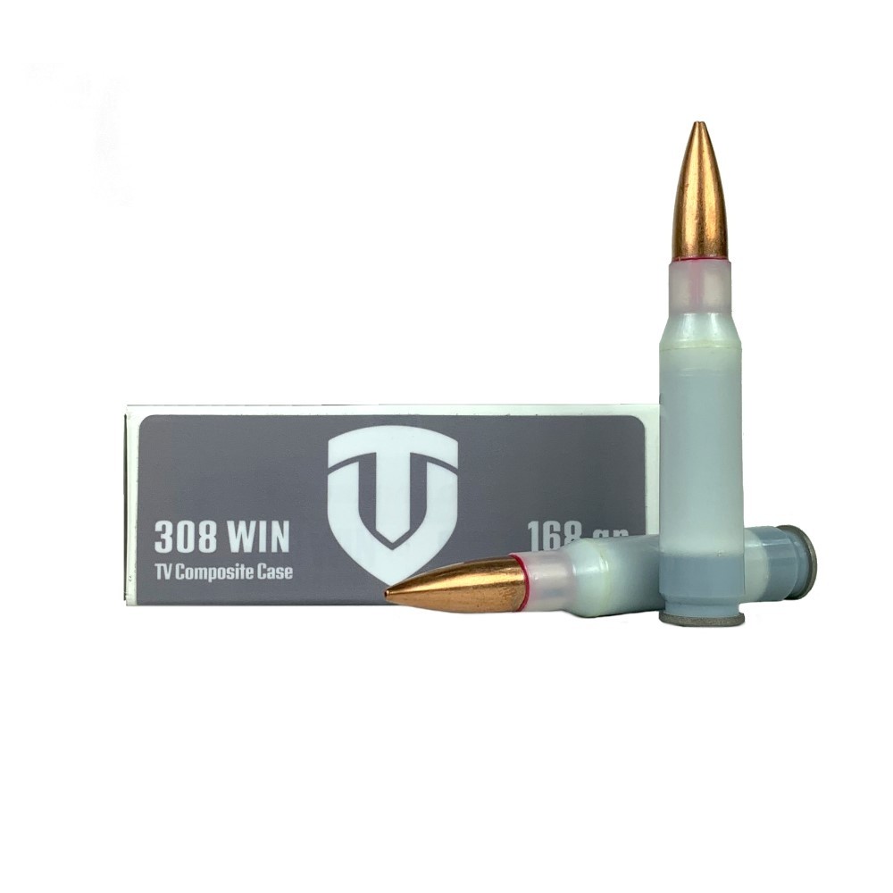 True Velocity 308 Winchester Ammo 168 grain HPBT Case of 200 Rounds (Composite Case)