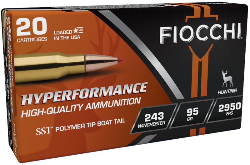Fiocchi Hyperformance 243 Win Ammo 95 grain SST Box of 20 Rounds 243HSB