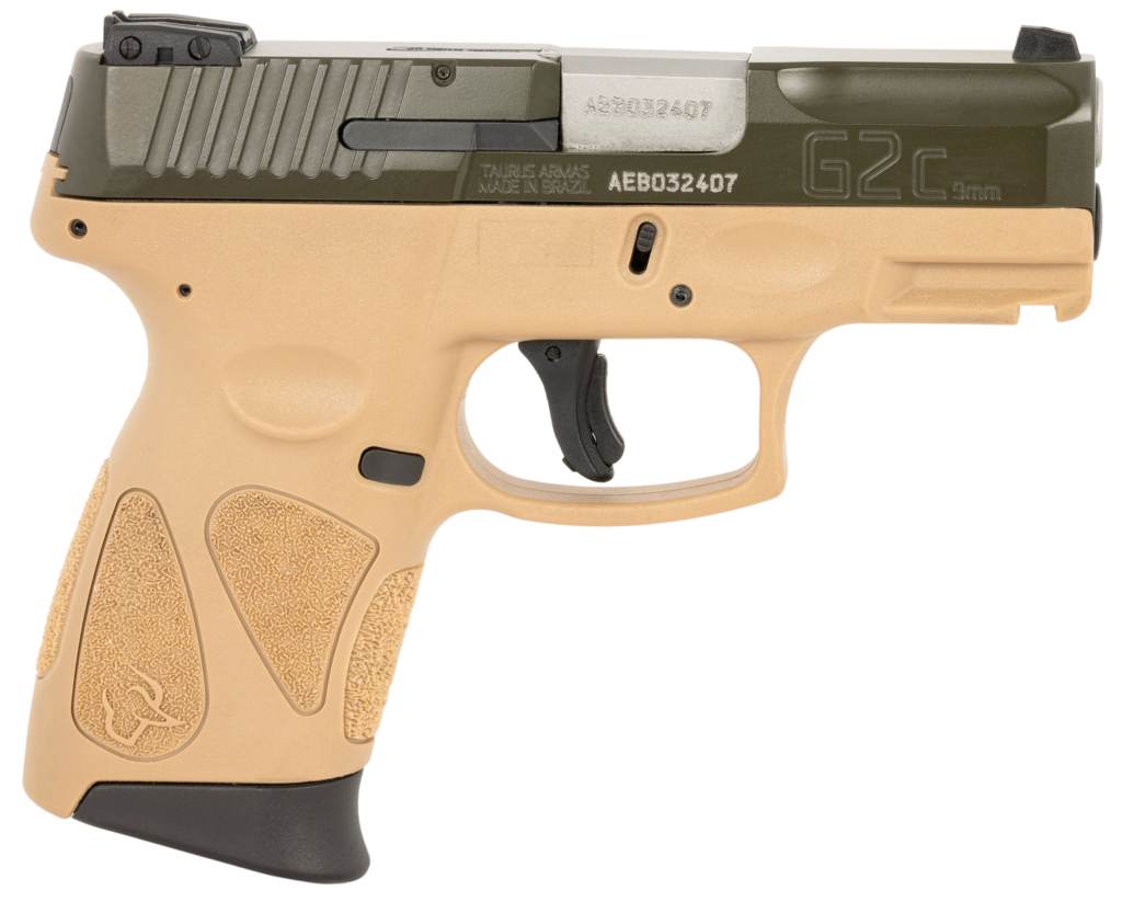 Taurus G2C 9mm Coyote Tan Frame / OD Green Slide 1-G2C93B-12T