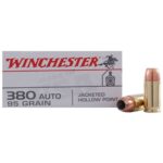 Winchester USA 380 Auto / ACP Ammo 95 grain JHP Case of 500 Rounds USA380JHP - View 1