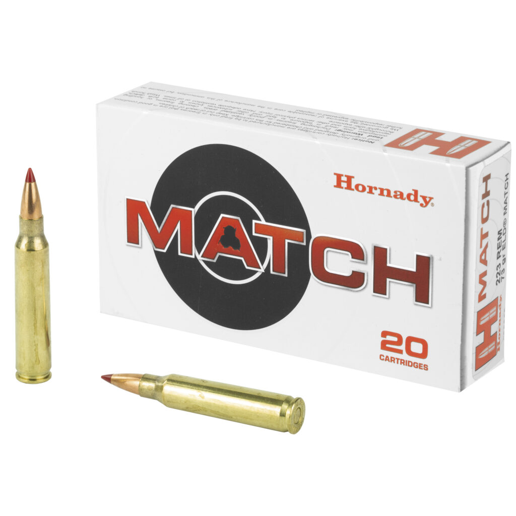 Hornady Match 223 Remington Ammo 73 grain ELD-M Box of 20 Rounds 80269