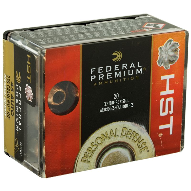 Federal Premium HST 45 Auto / ACP Ammo 230 grain JHP Box of 20 Rounds P45HST2S