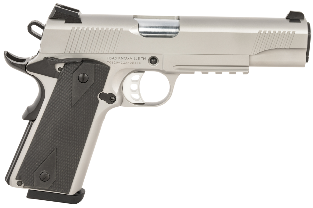 SDS Imports Tisas 1911 Duty 45 ACP Stainless Steel 5″ Barrel W/ Rail 10100533