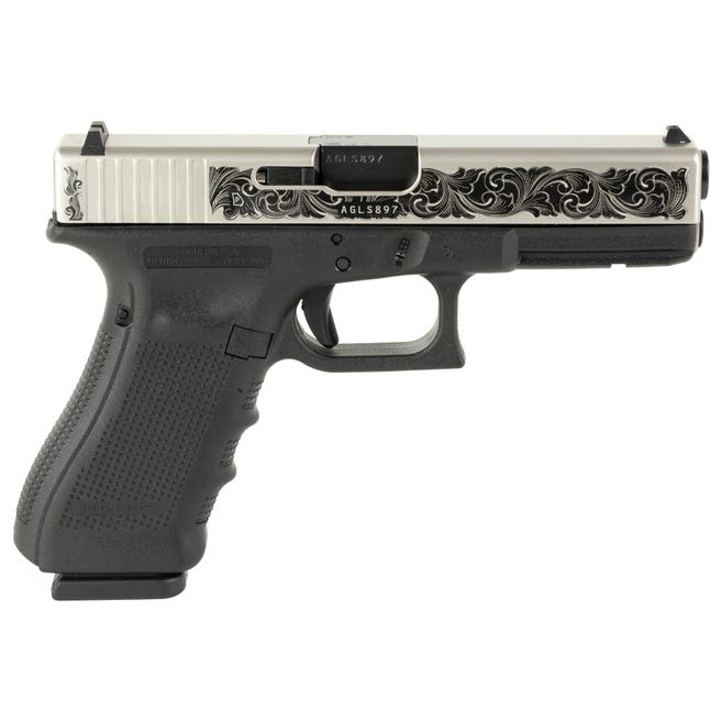 Glock 17 Gen 4 9mm TALO Model Engraved Stainless Slide 17 Round Capacity 13209