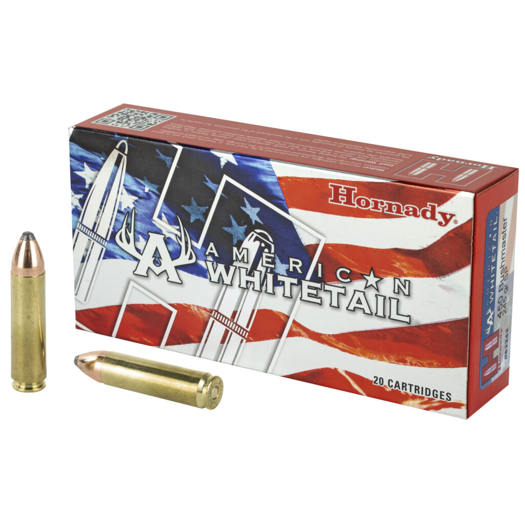 Hornady American Whitetail 450 Bushmaster Ammo 245 grain Soft Point Box of 20 Rounds 82242