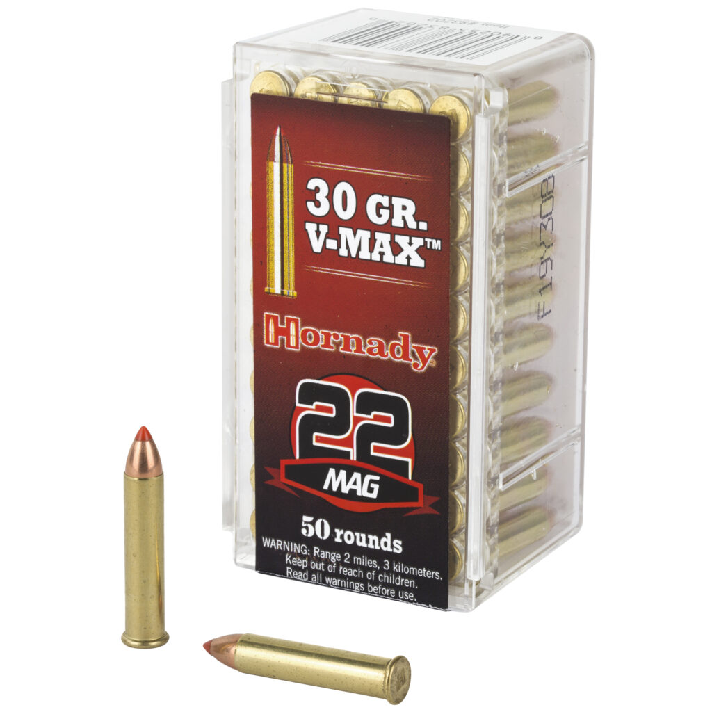 Hornady Varmint Express 22 Win Mag Ammo 30 grain V-MAX 500 Rounds (10-50 rd boxes) 83202