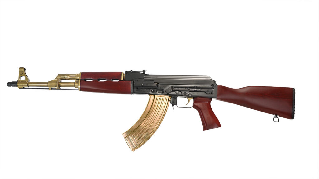 Zastava ZPAP M70 7.62X39 Black / Gold 16″ Barrel ZR7762CBG
