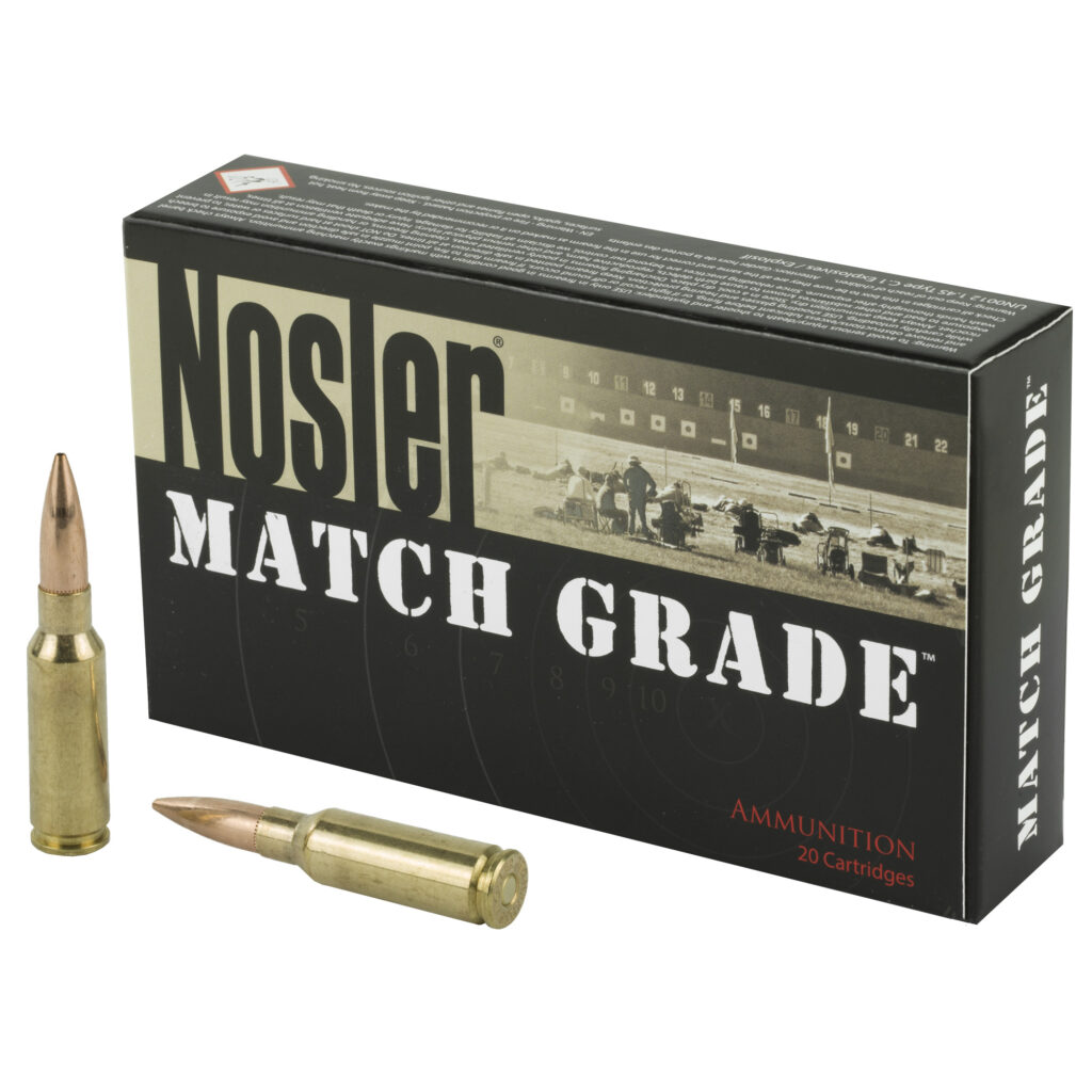 Nosler Match Grade 6.5 Grendel Ammo 123 grain HPBT Case of 200 Rounds 44501