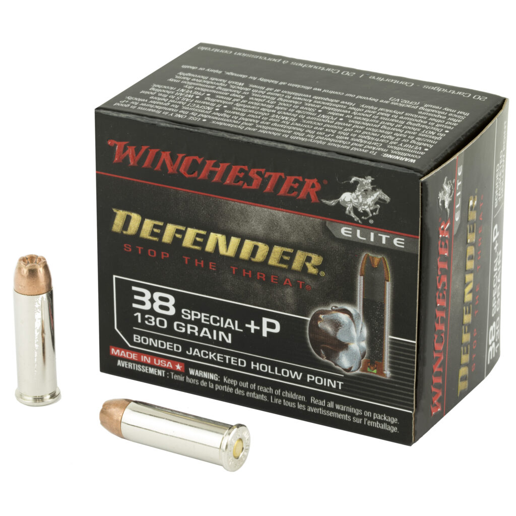 Winchester PDX1 Defender 38 Special +P Ammo 130 grain Bonded JHP Box of 20 Rounds S38PDB