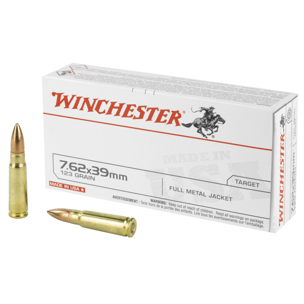 Winchester USA 7.62×39 Ammo 123 grain FMJ Case of 200 Rounds Q3174 – $135 after rebate!