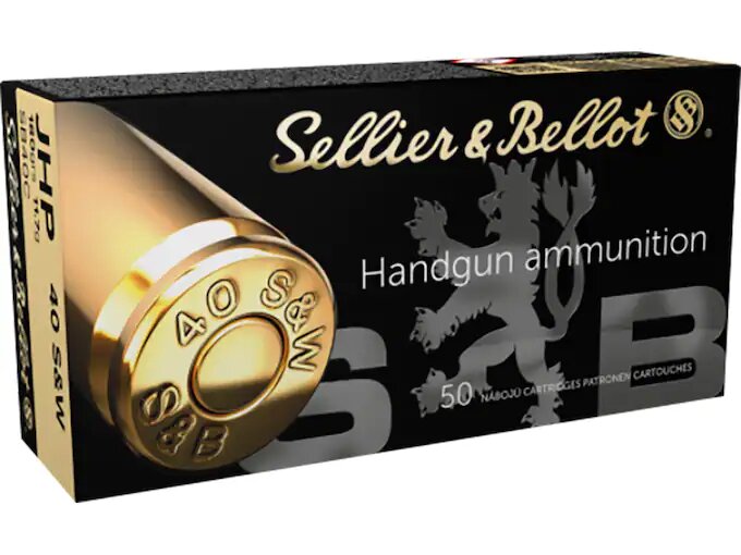 Sellier & Bellot 40 S&W Ammo 180 grain JHP Case of 1000 Rounds SB40C