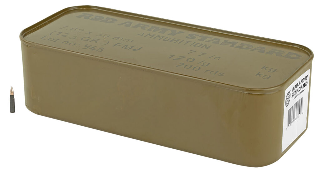 Romanian 7.62×39 123 gr. FMJBT NON CORROSIVE 700 rnd / SPAM CAN
