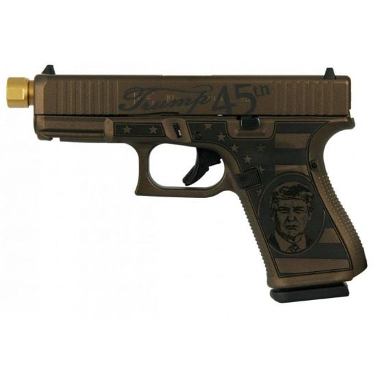 GLOCK 19 GEN 5 FS TRUMP 9MM PISTOL, FDE – PA195S203T
