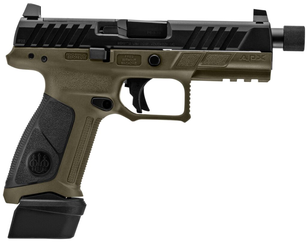 Used Beretta APX A1 Tactical 9mm – Threaded Barrel, Holosun Red Dot, OD Green Frame, 3 Mags