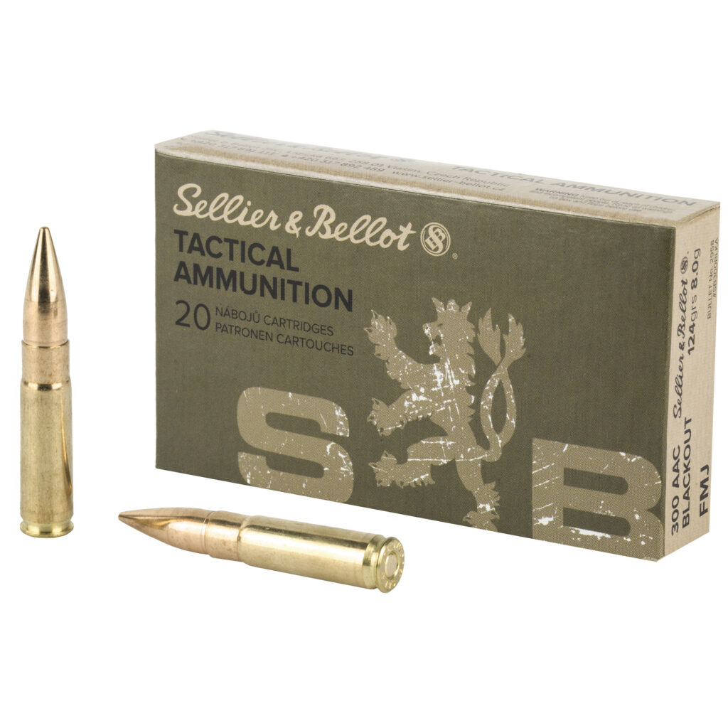 Sellier & Bellot 300 Blackout Ammo 124 grain FMJ Case of 1000 Rounds SB300BLKA