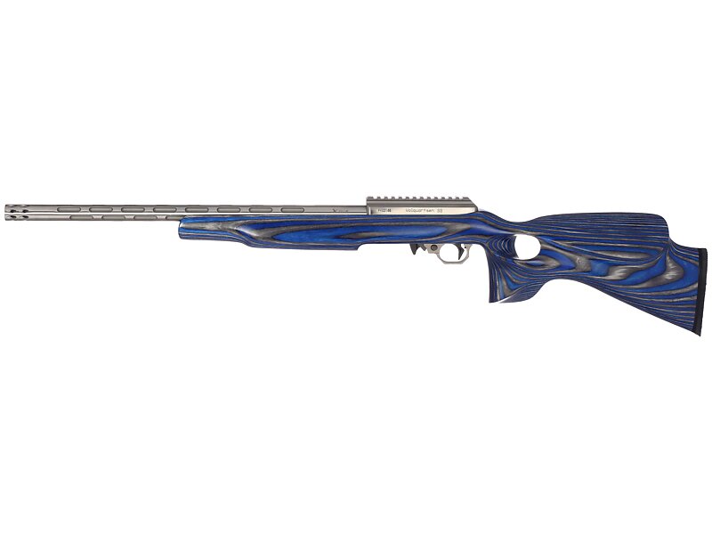 Volquartsen IF-5 17 HMR Blue Laminate Thumbhole Stock Stainless Steel 20″ Threaded Barrel