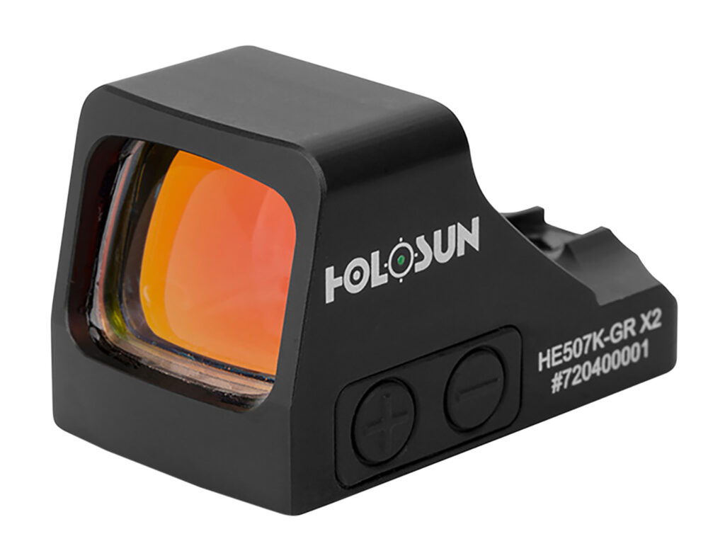 Holosun HE507KGRX2 HE507K-GR X2 Black Anodized 0.58 x 0.77 2 MOA Green Dot/32 MOA Circle Multi Reticle he507k-gr-x2