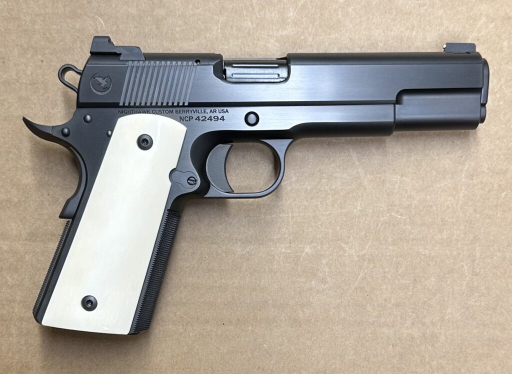 Nighthawk Custom NHC Classic 9mm IOS 1911 Black DLC Giraffe Bone 0667